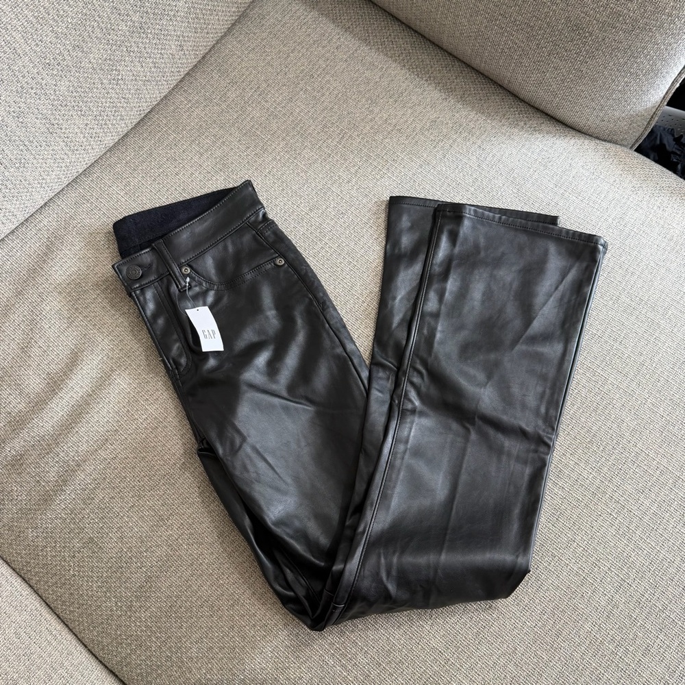 NWT Gap “Baby Boot” Mid-Rise Leather Pants